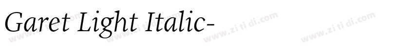 Garet Light Italic字体转换